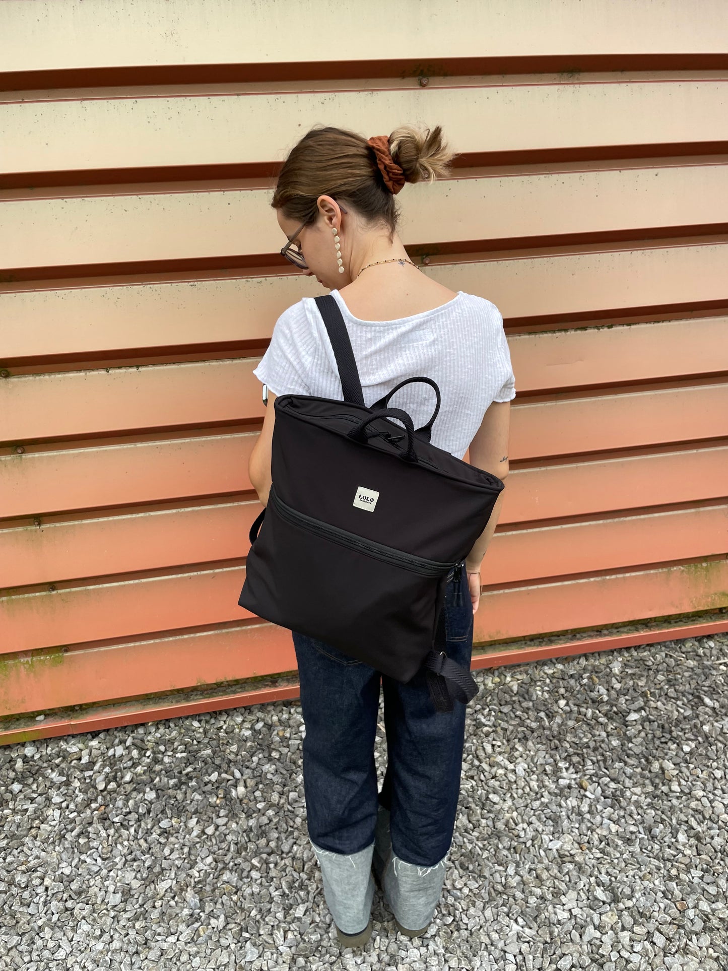 Mochila softshell negro