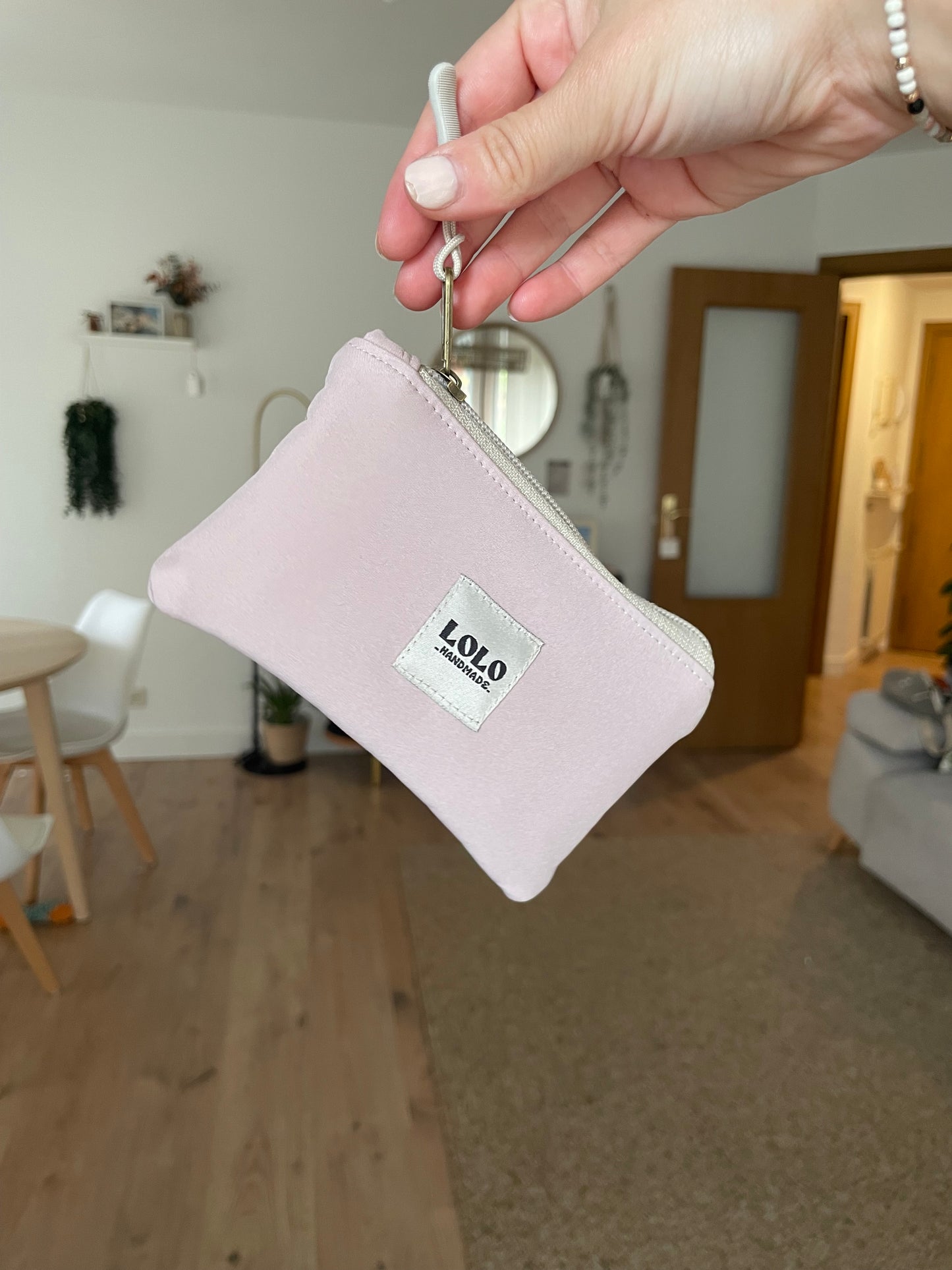 Cartera softshell rosa palo