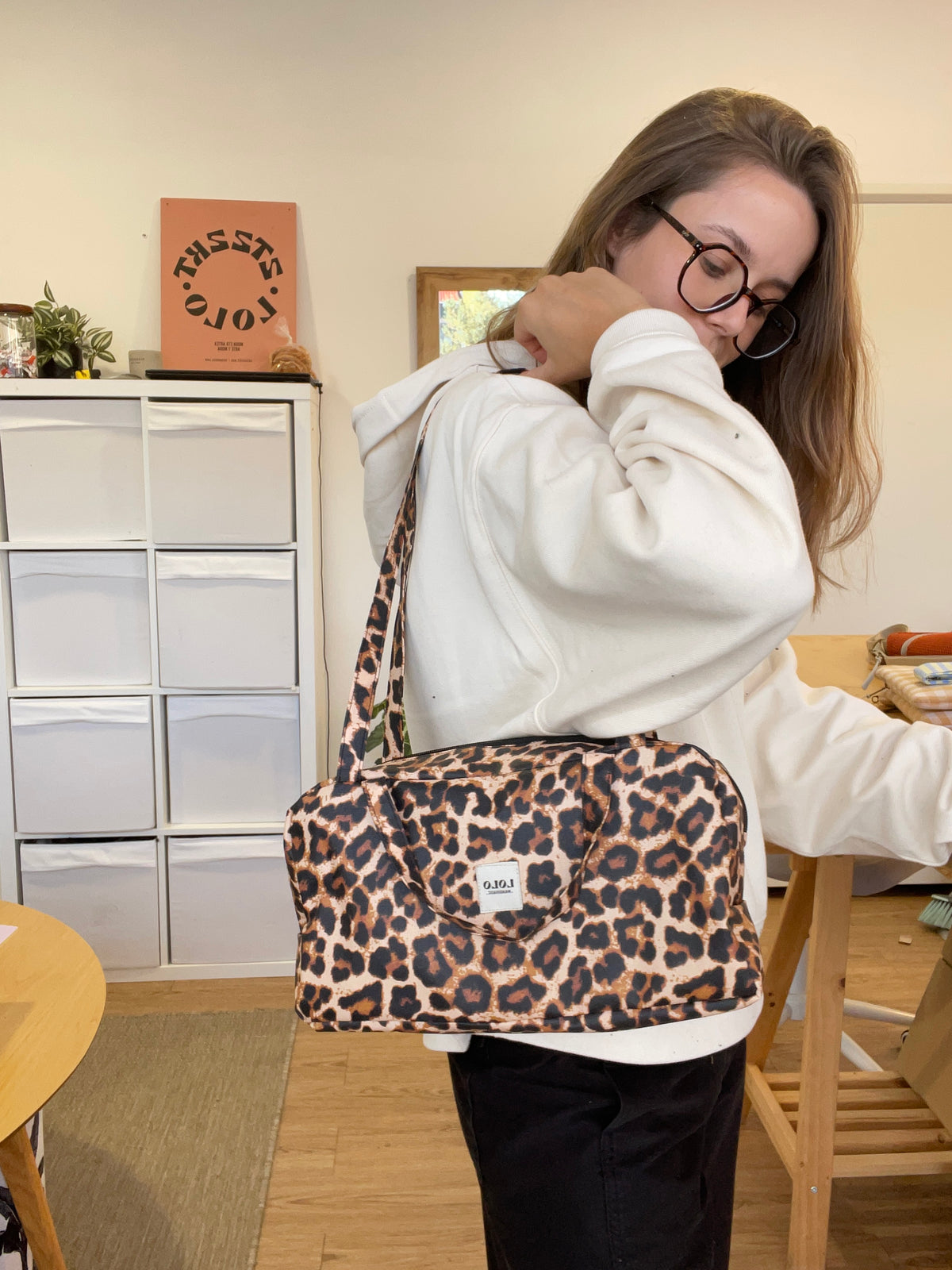 Bolso hombro leopardo impermeable