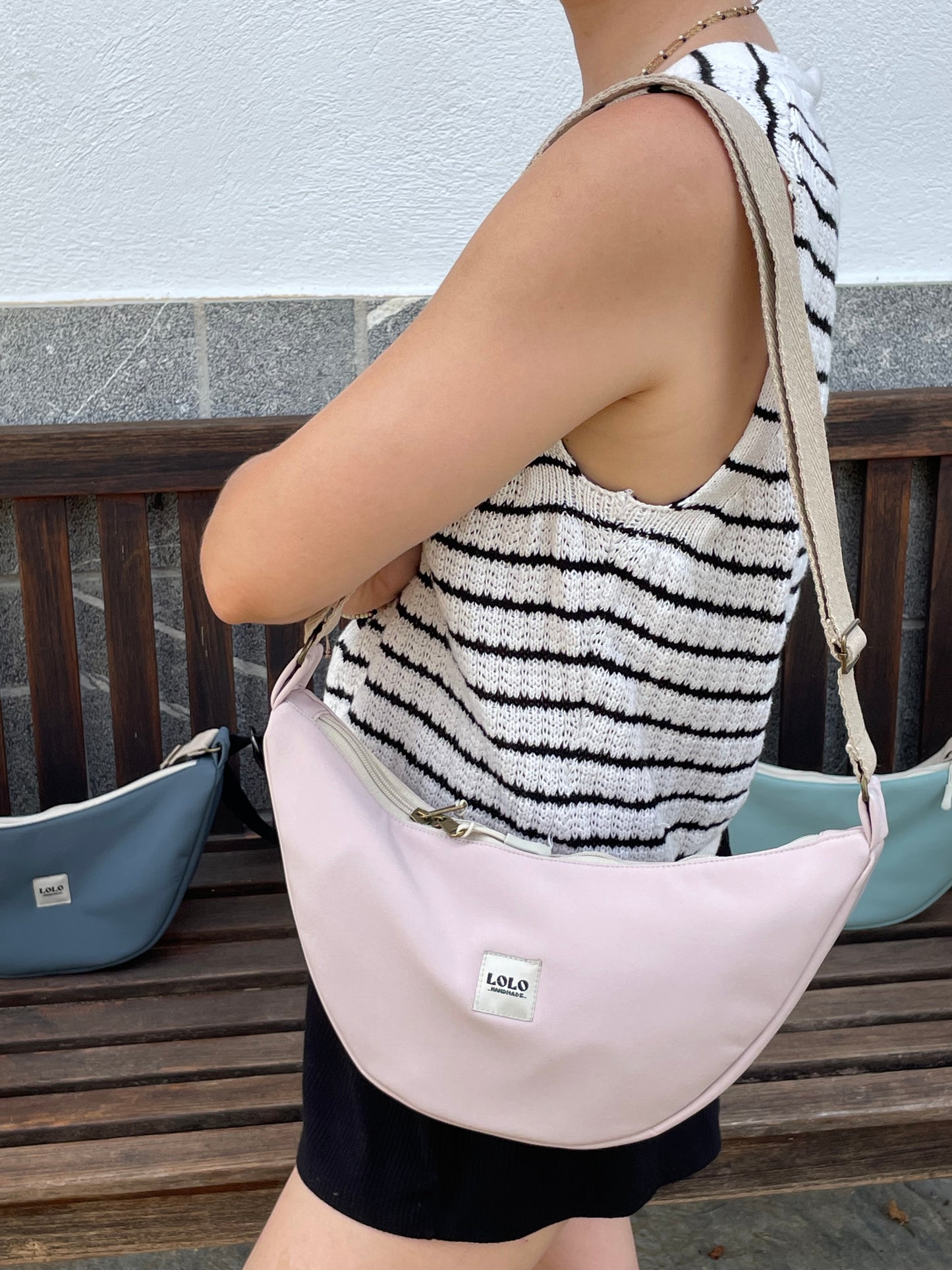 Bolso moon softshell rosa palo