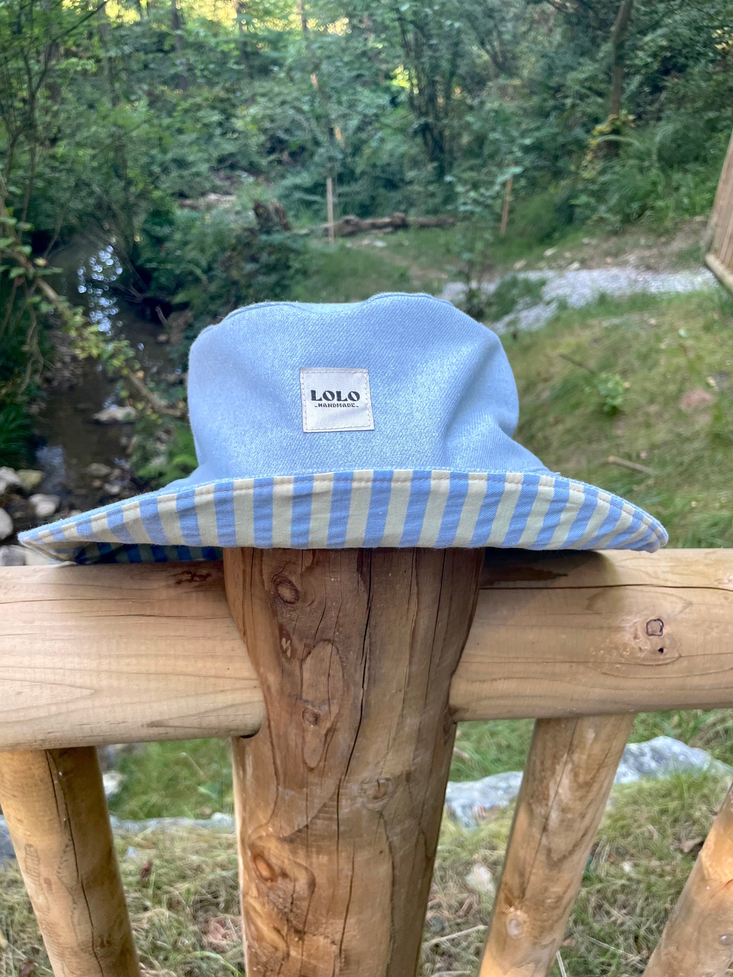 Bucket hat denim azul