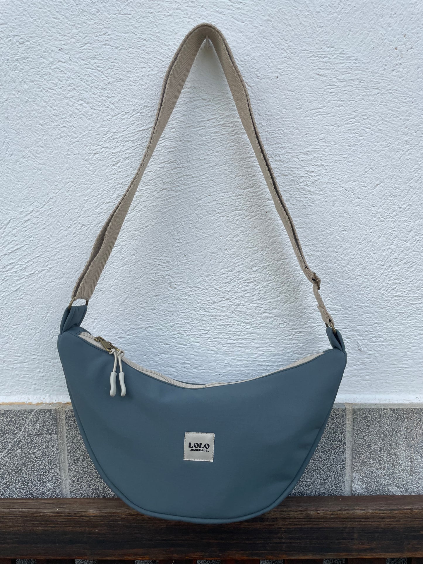 Bolso moon softshell azul grisáceo