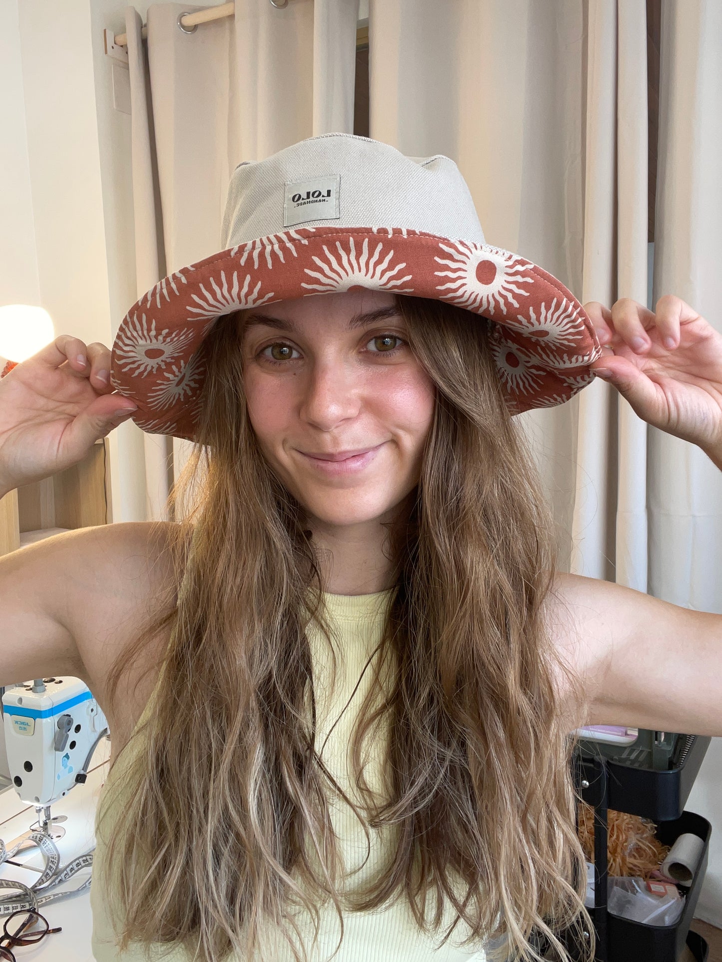 Bucket hat beige