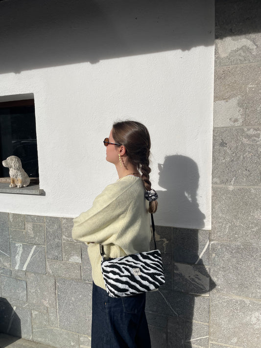 Bolso rectangular cebra