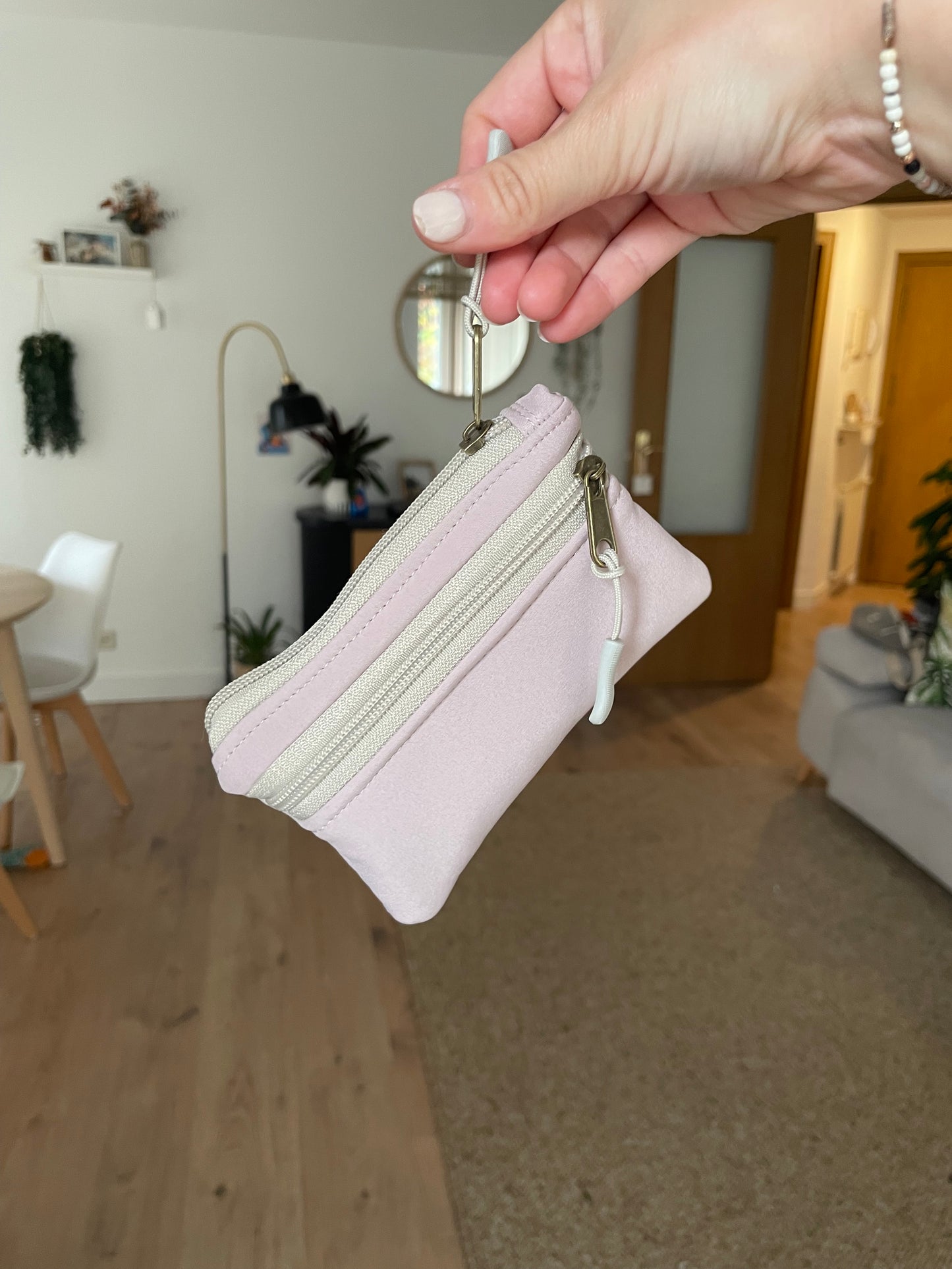 Cartera softshell rosa palo