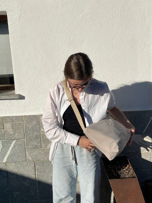 Bolso rectangular XL softshell beige