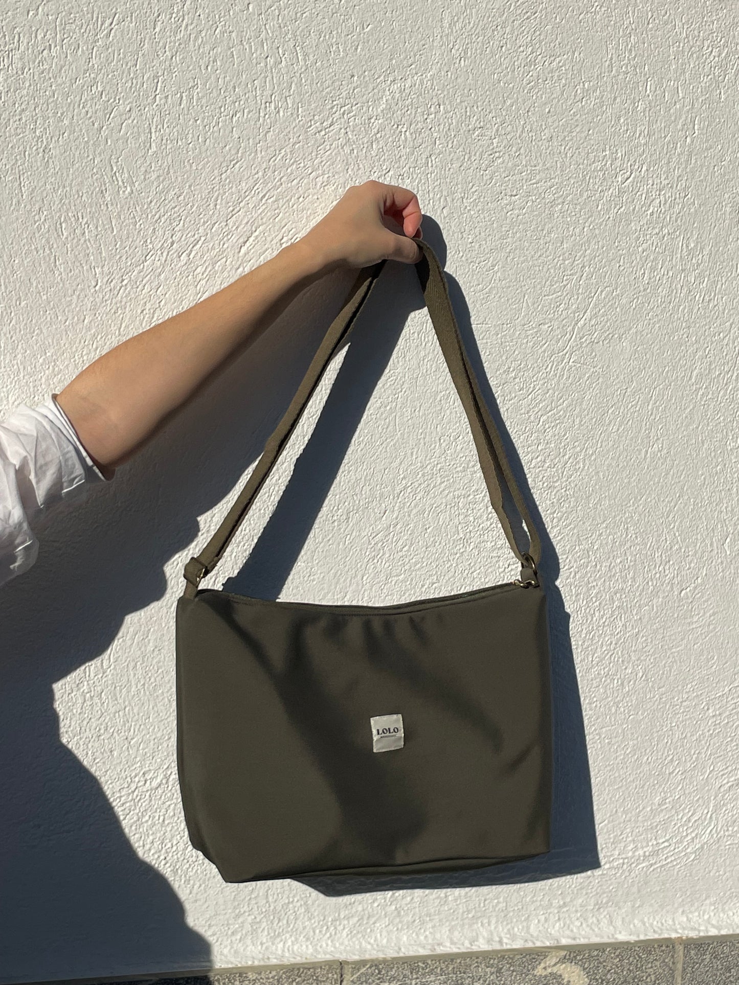 Bolso rectangular XL softshell verde botella