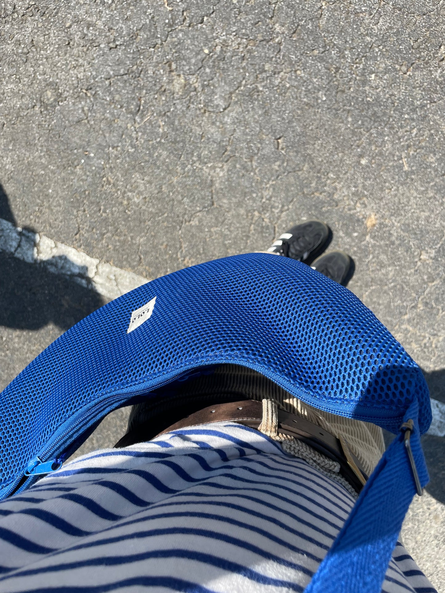 Bolso moon XL malla azul eléctrico