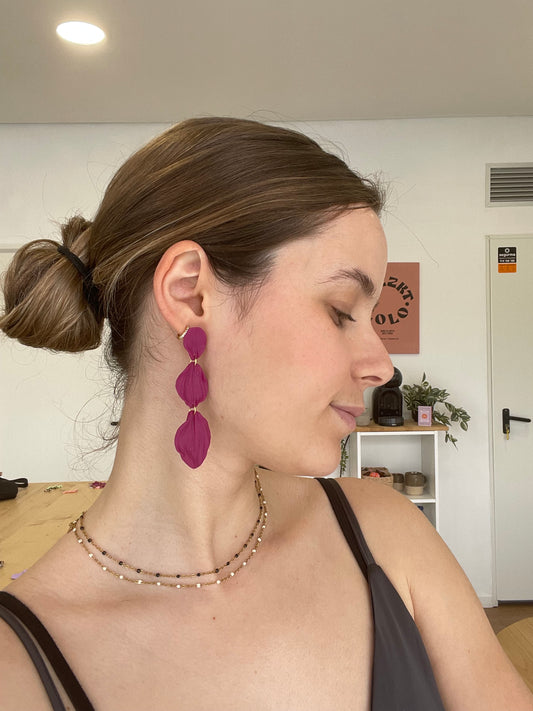 3 hojas fucsia