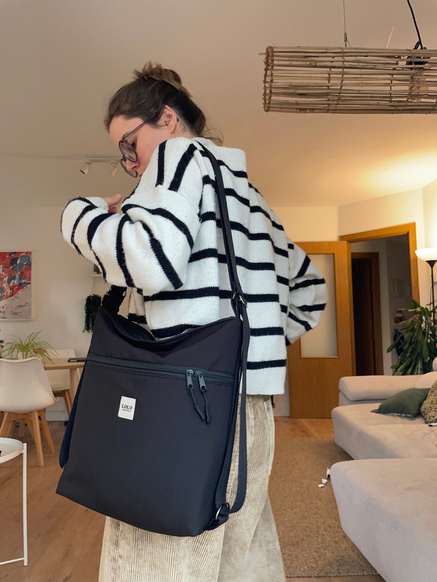 Bolso/mochila softshell negro