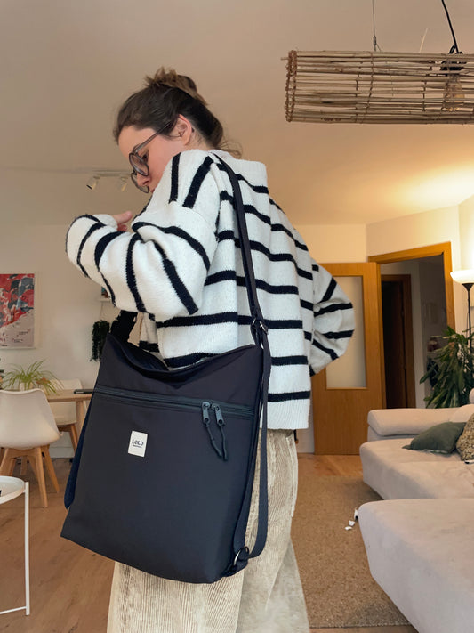 Bolso/mochila softshell negro