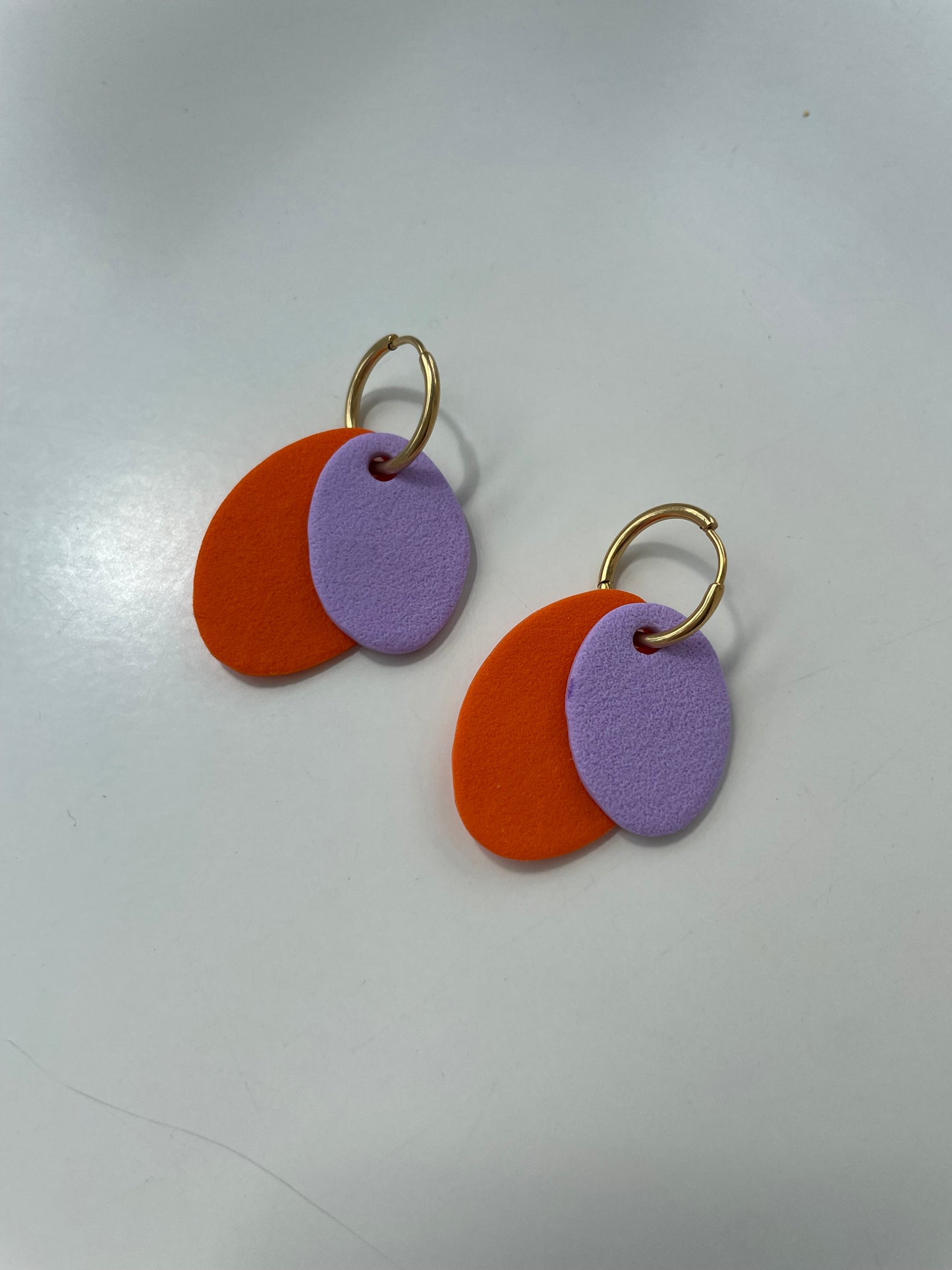 Óvalo dúo naranja y lila