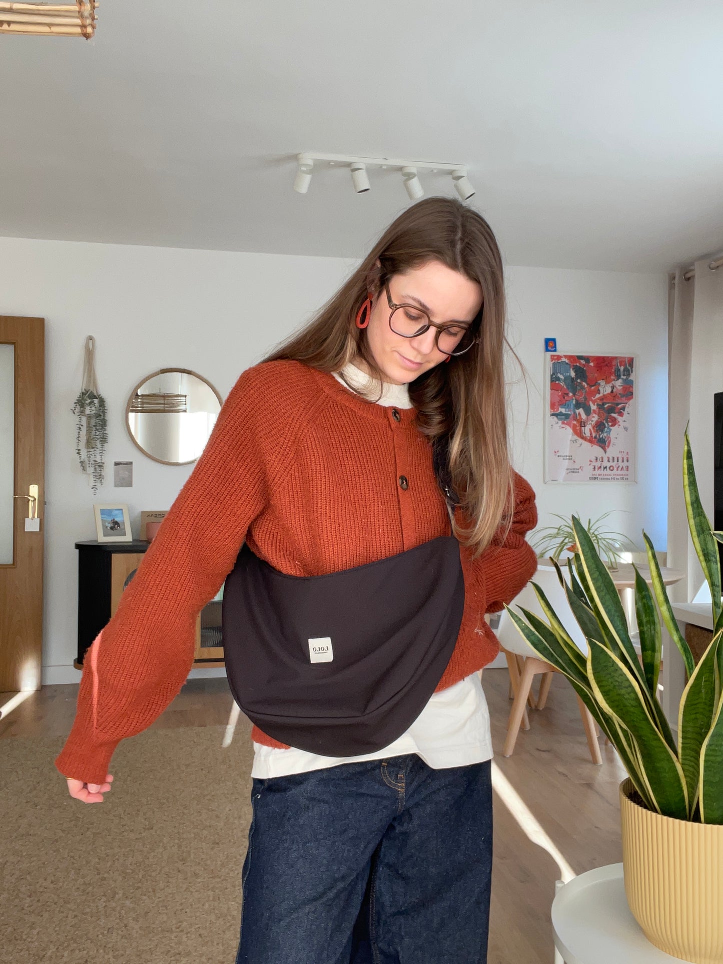 Bolso moon XL softshell negro