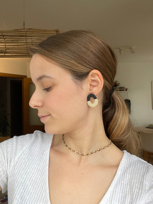 Mini leize negro-beige