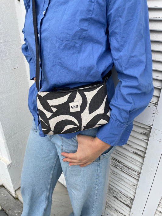 Bolso pocket hojas bicolor