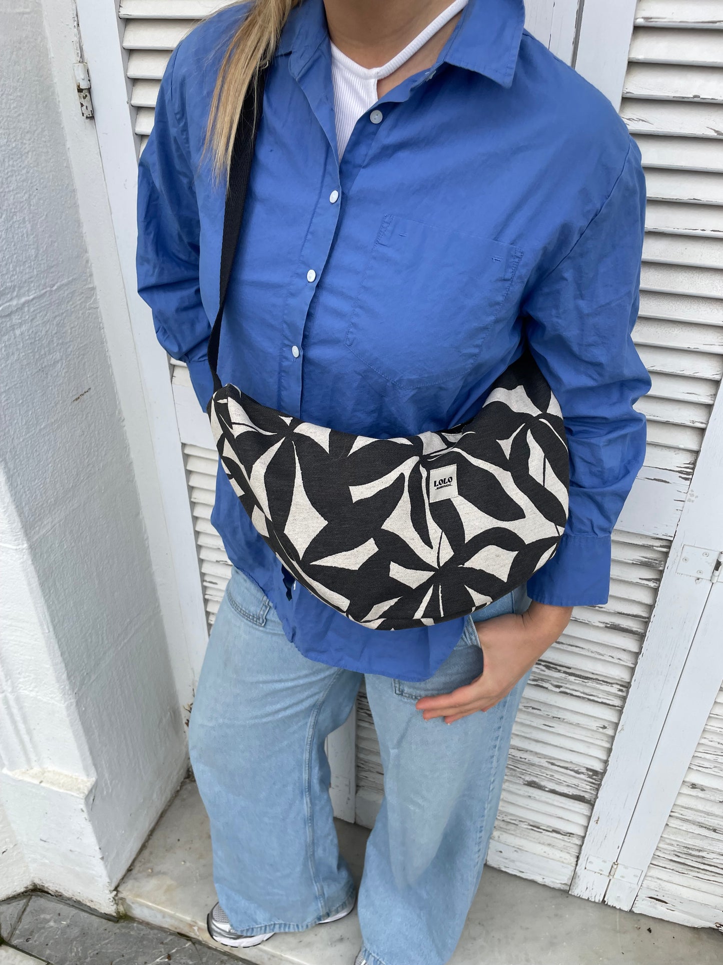 Bolso moon XL hojas bicolor