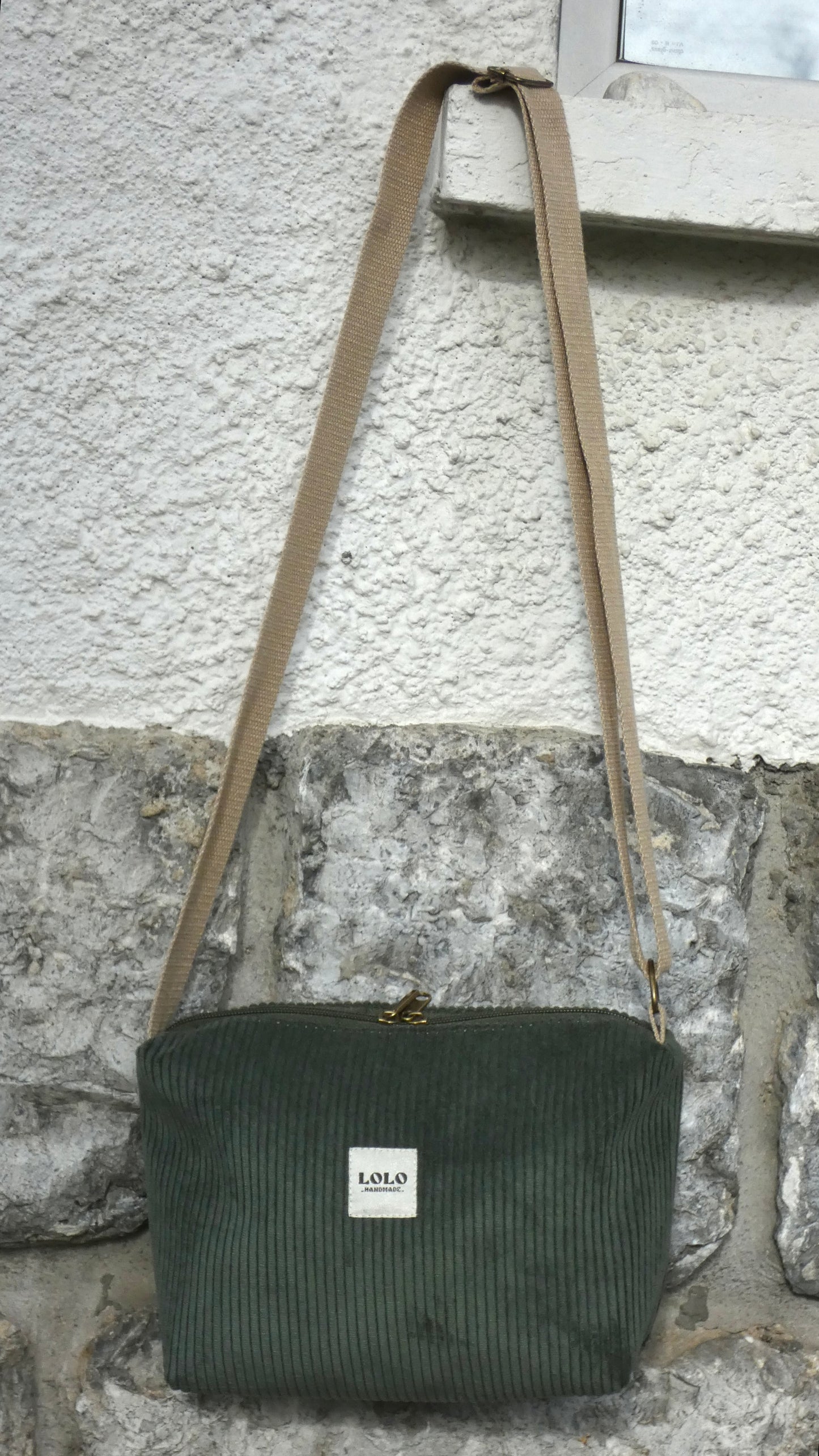 Bolso green pana