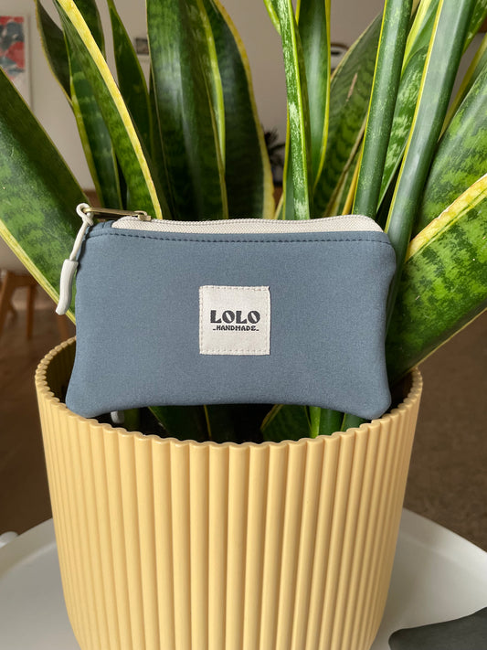 Cartera softshell azul grisáceo