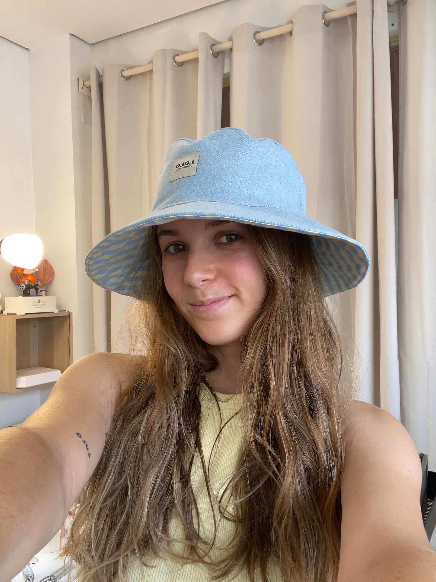 Bucket hat denim azul