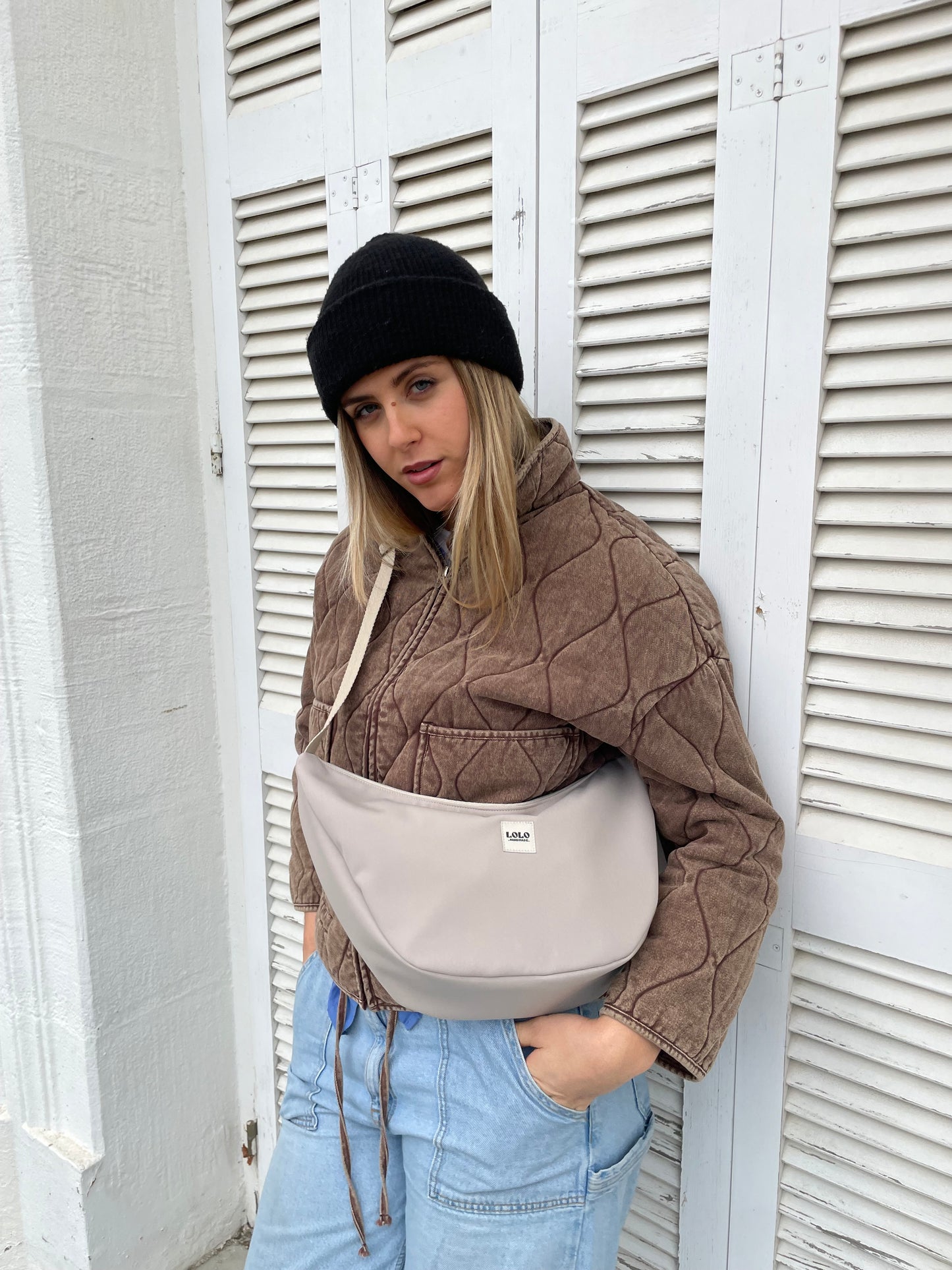 Bolso moon XL softshell beige