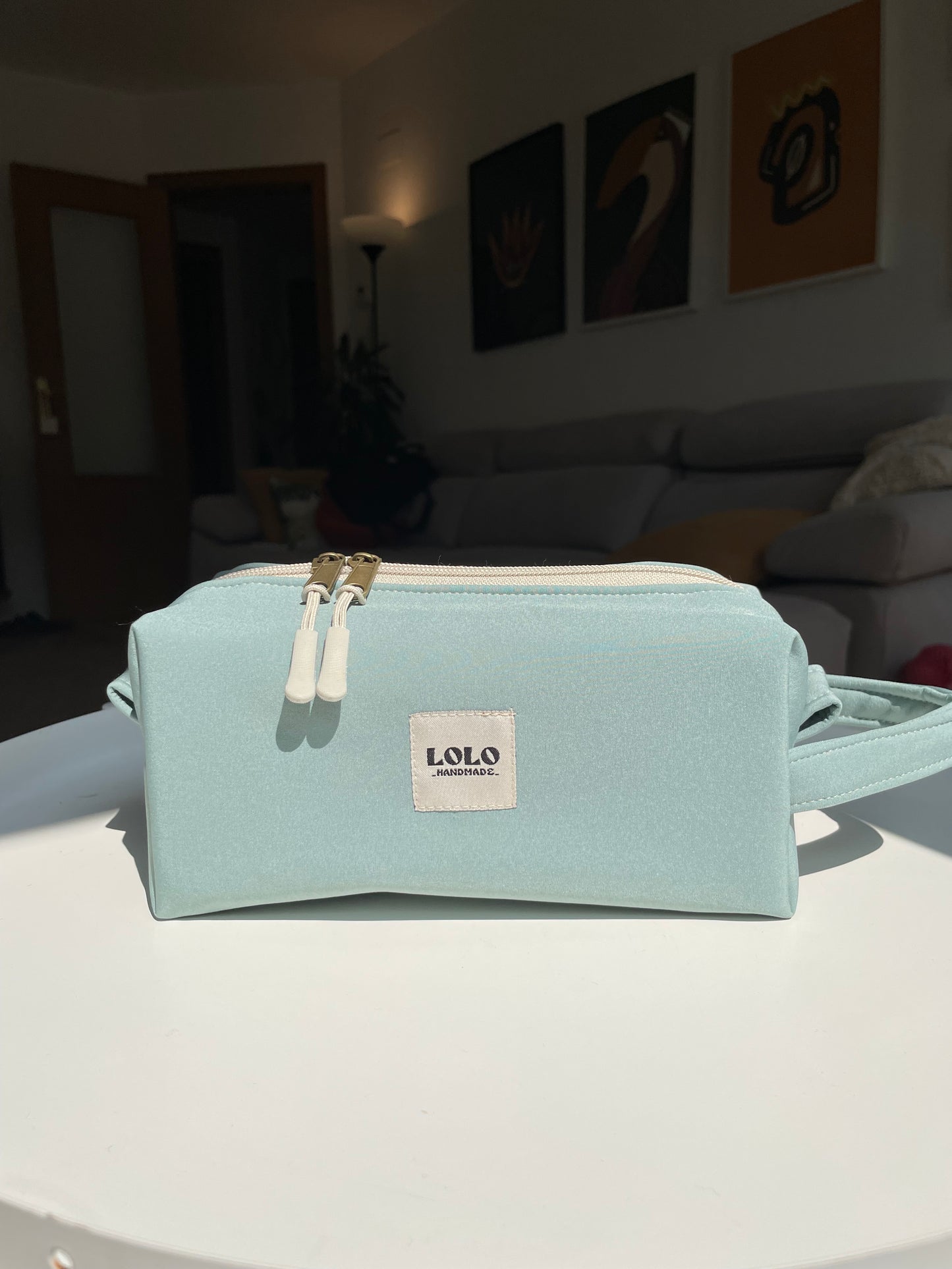 Neceser verde menta softshell