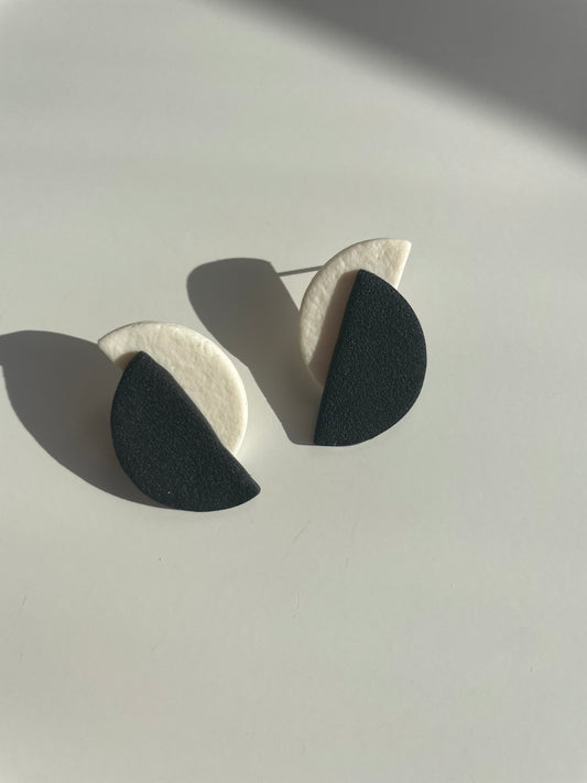 Luna negro-blanco efecto cuero