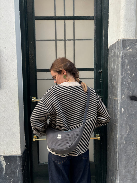 Bolso moon malla 3D gris