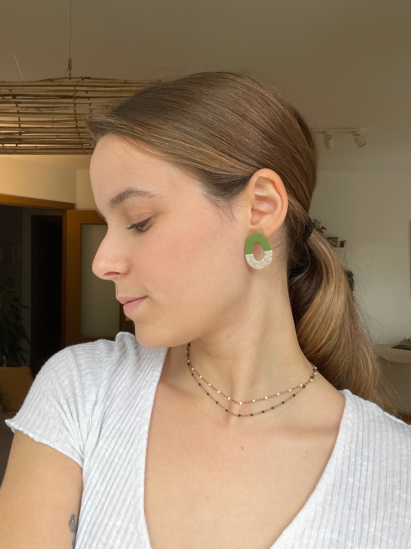 Mini leize verde botella-gris virutas