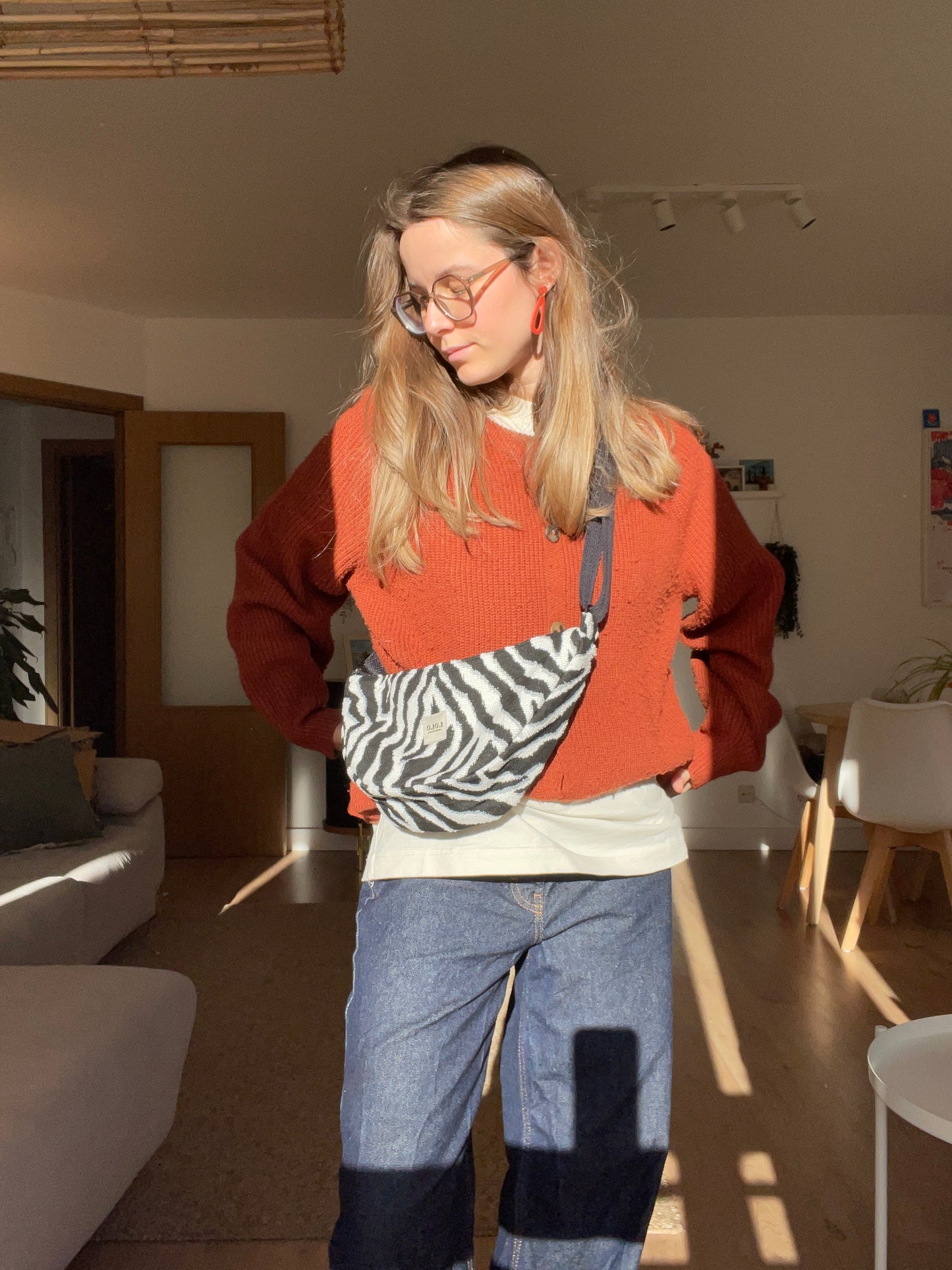 Bolso moon cebra