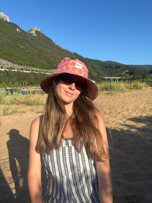 Bucket hat hojas de palma
