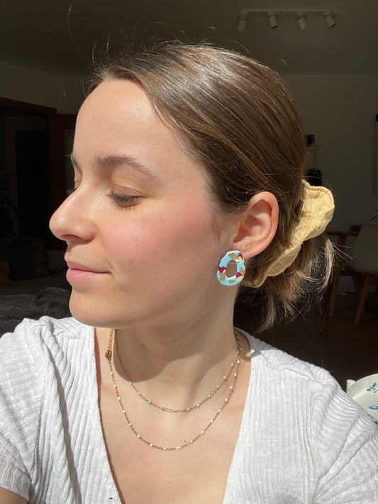 Mini leize tie dye azul
