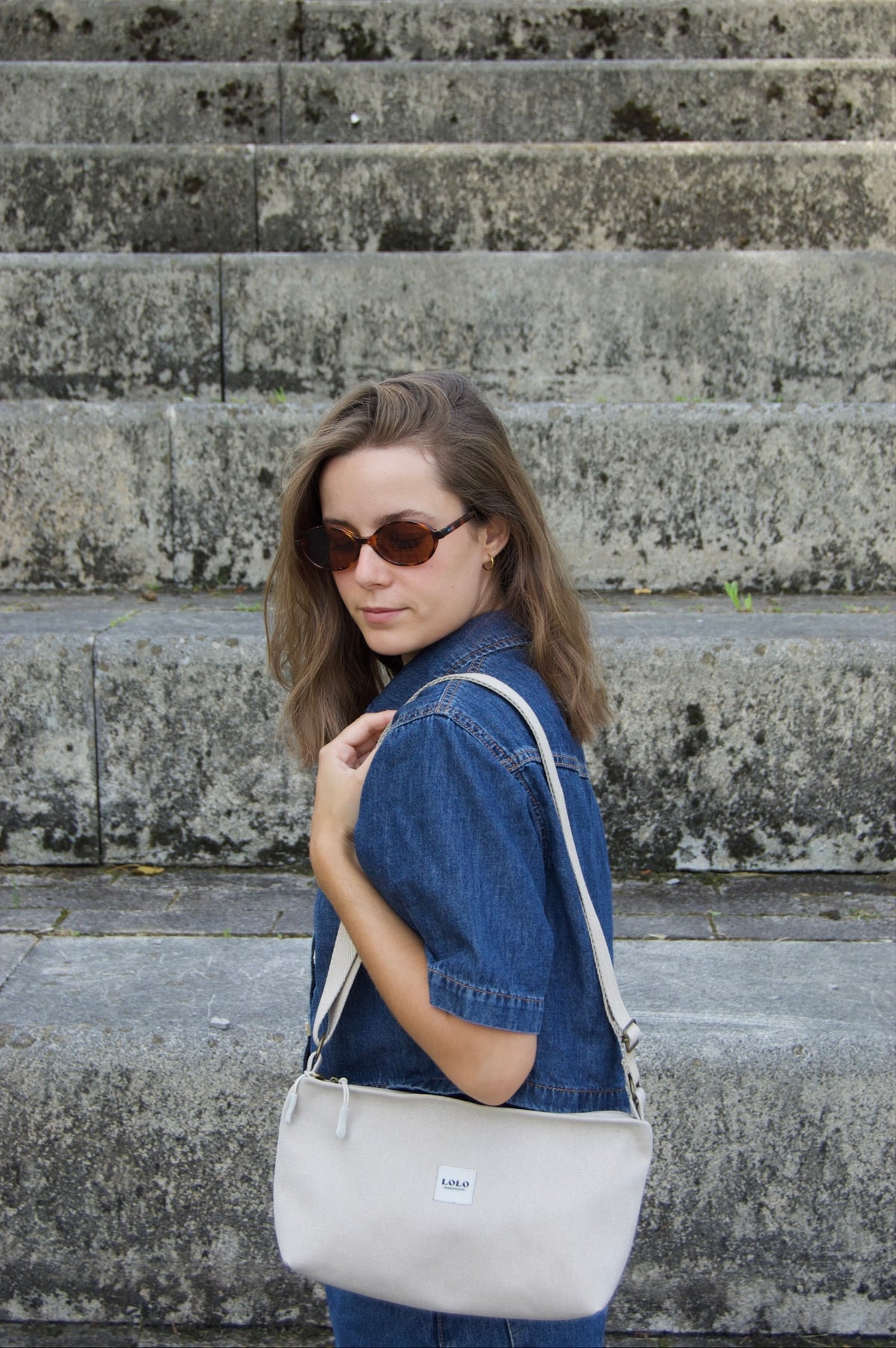 Bolso rectangular beige