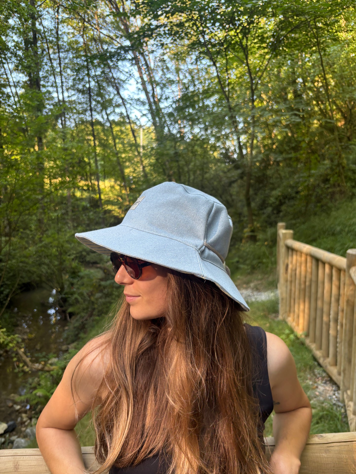 Bucket hat denim azul
