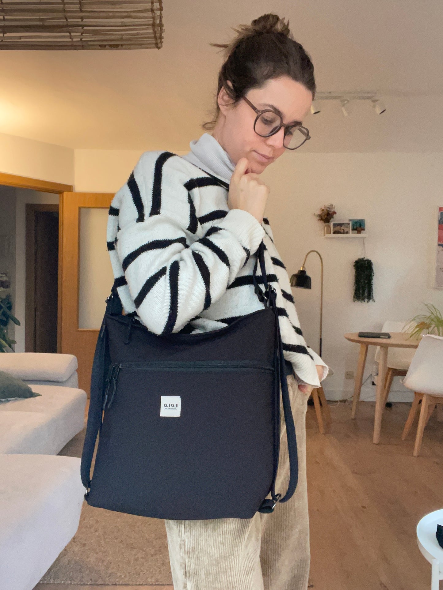 Bolso/mochila softshell negro