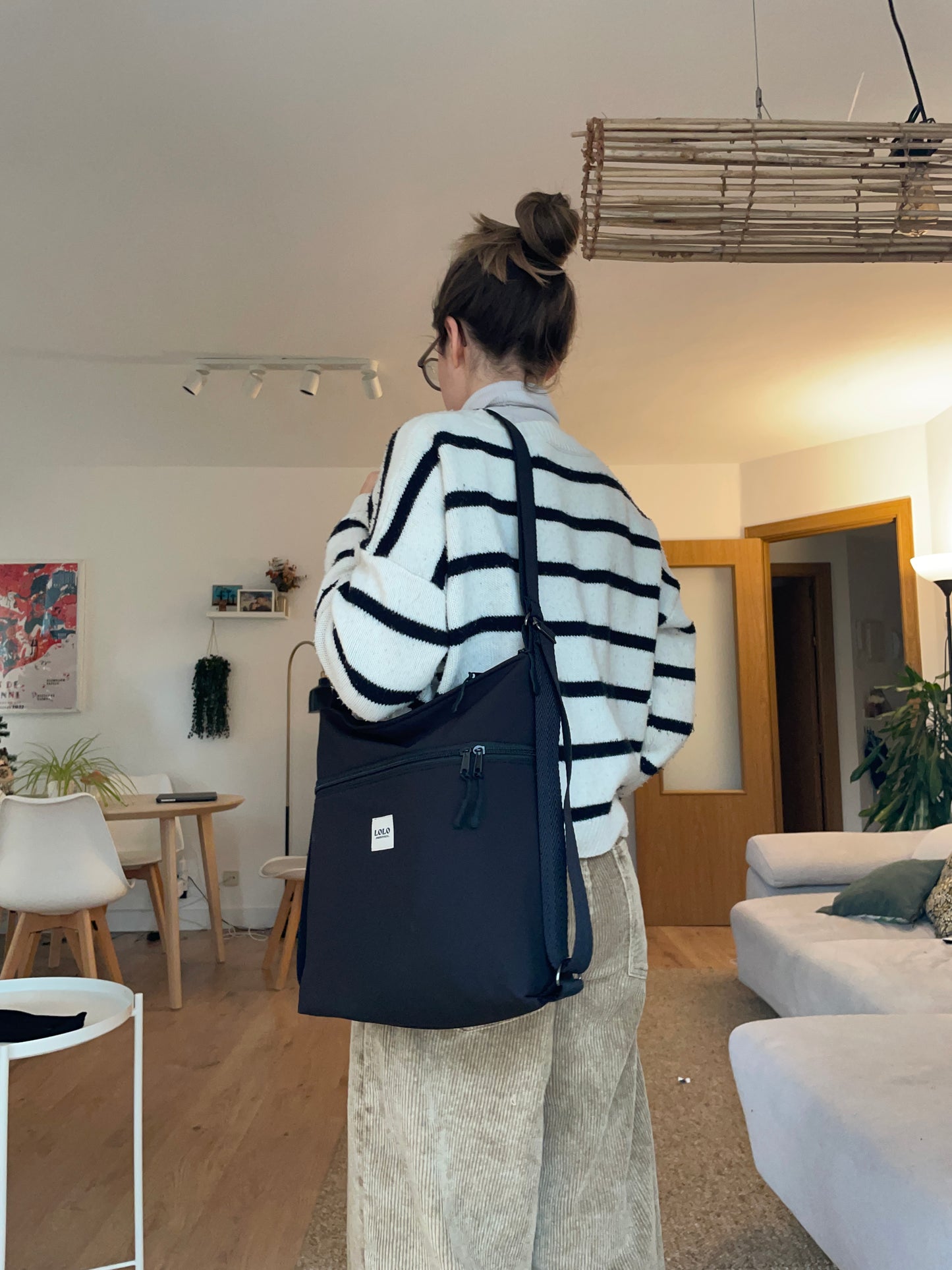 Bolso/mochila softshell negro