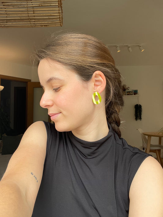 Mini leize verde pistacho y amarillo
