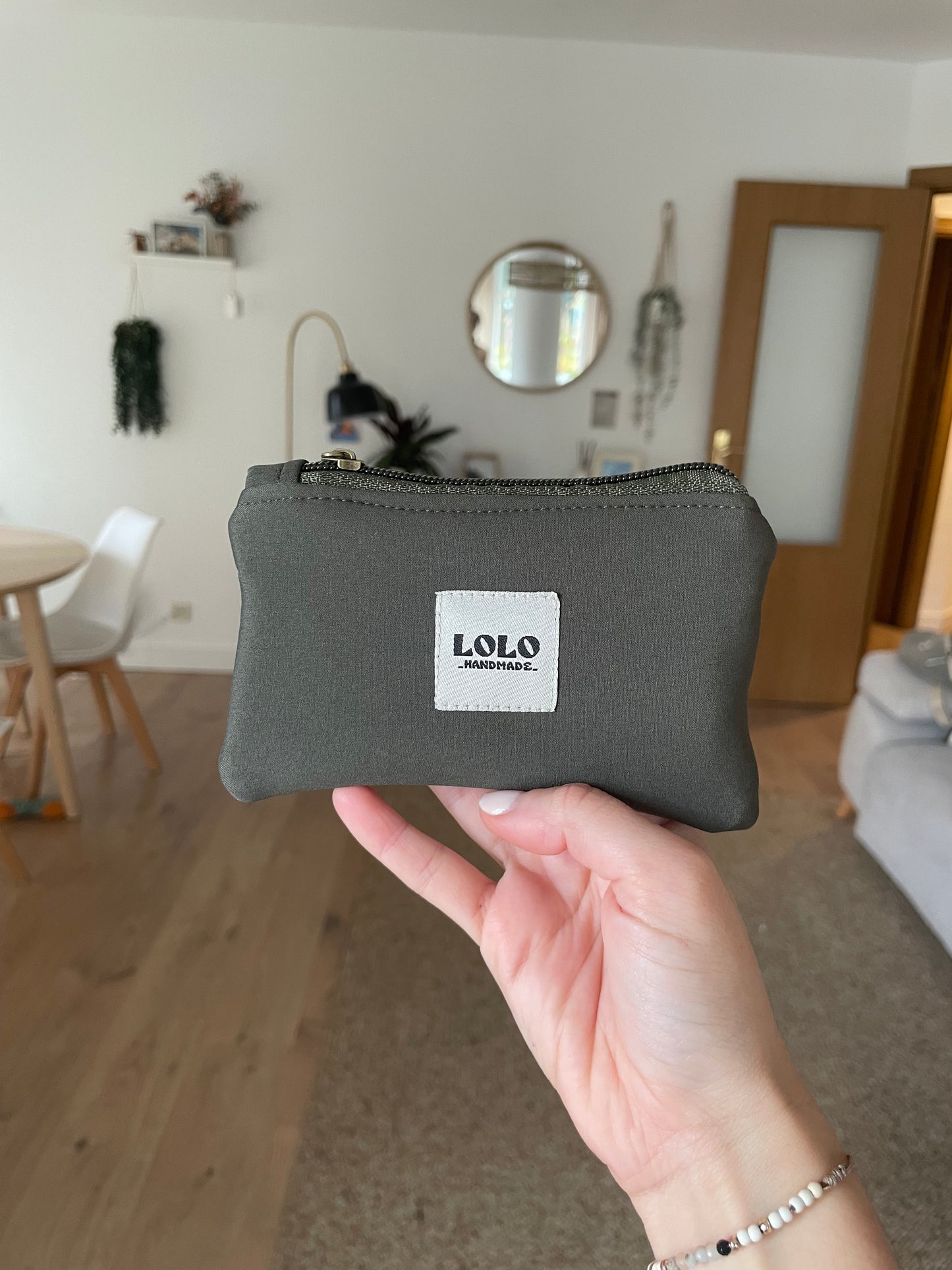 Cartera softshell verde botella