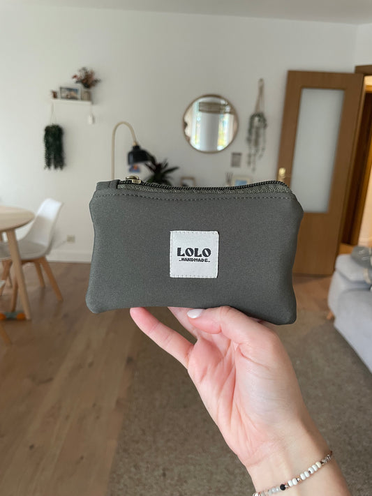 Cartera softshell verde botella