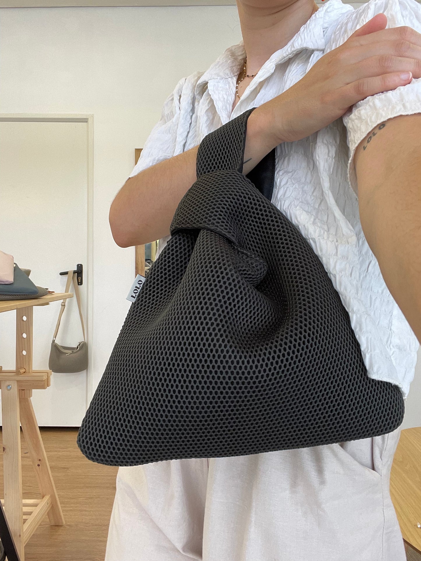 Bolso nudo malla 3D negro