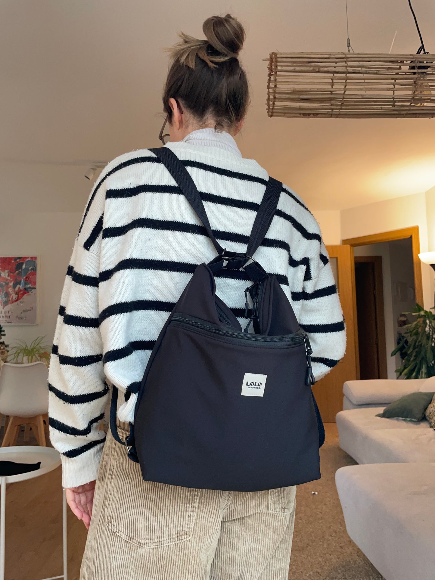 Bolso/mochila softshell negro