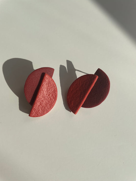 Luna terracota efecto cuero-granate