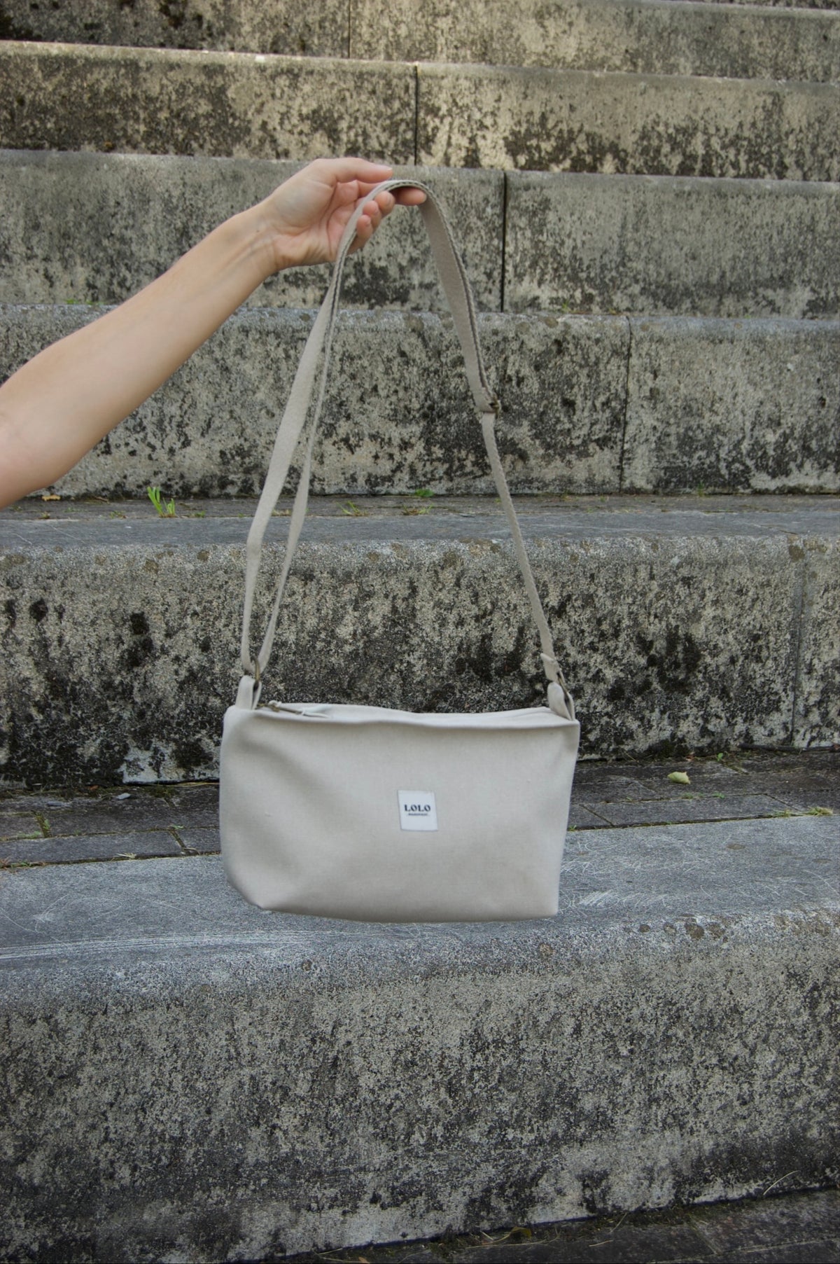 Bolso rectangular beige