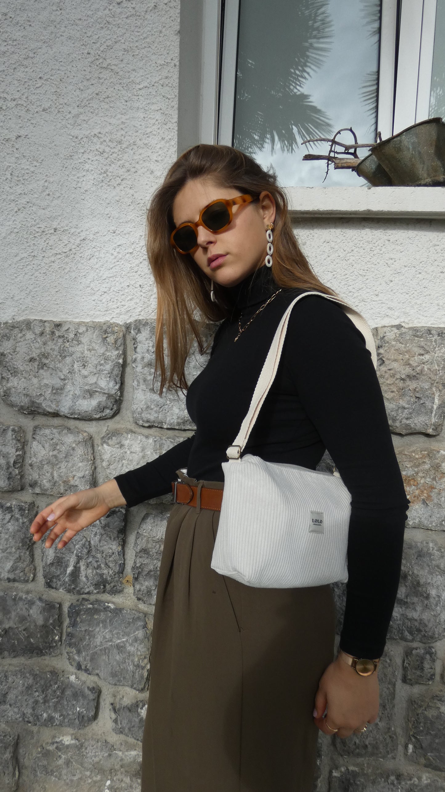 Bolso beige pana