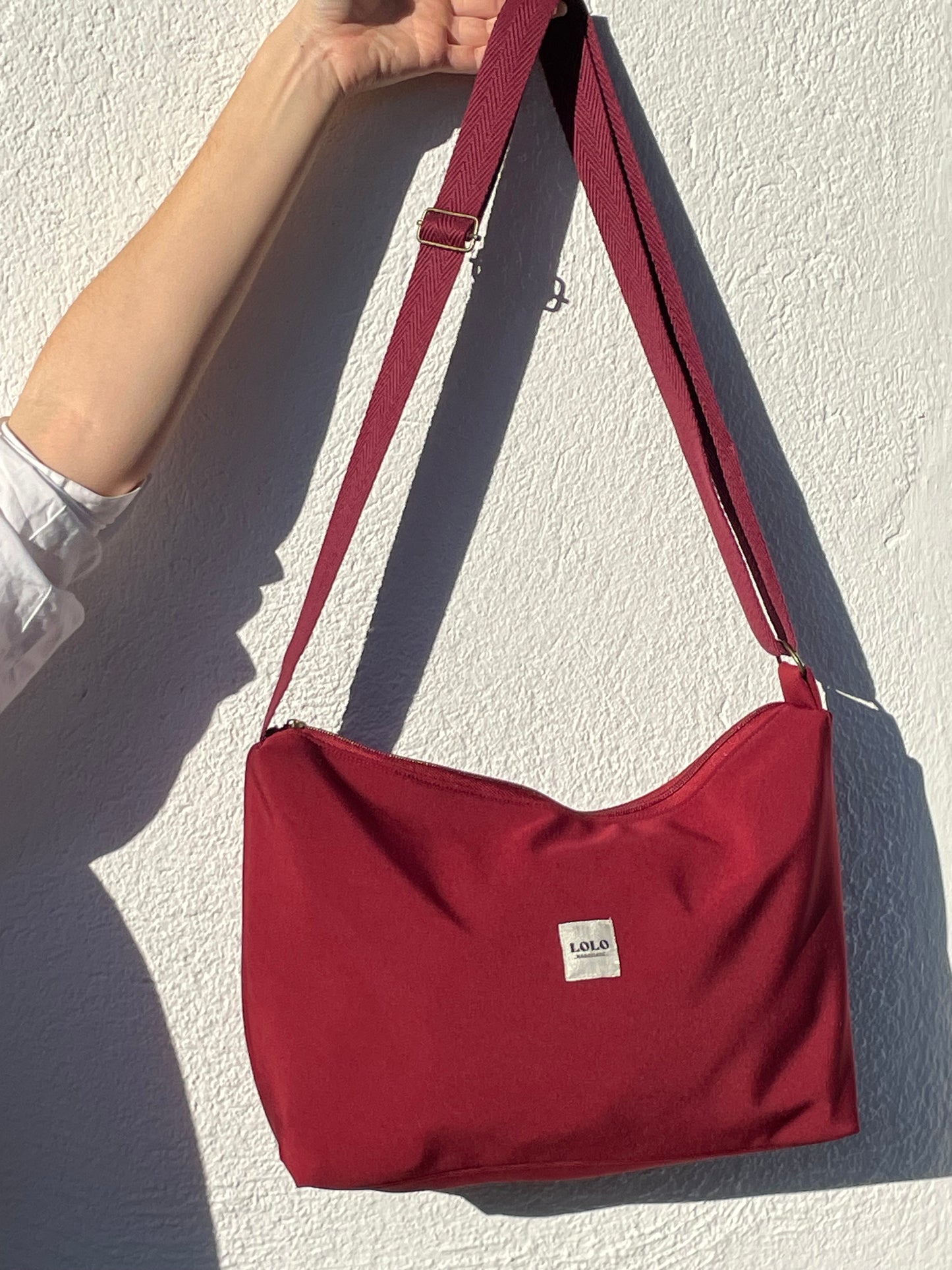 Bolso rectangular XL softshell burdeos