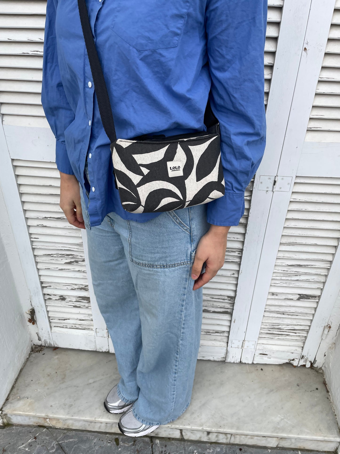 Bolso pocket hojas bicolor