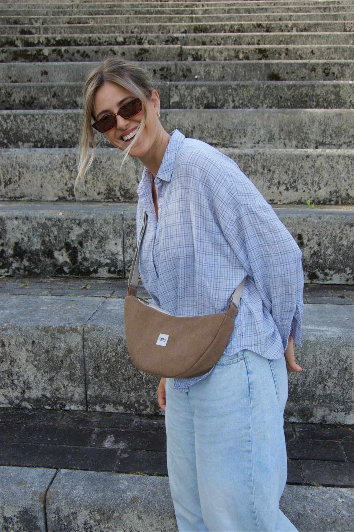 Bolso moon marrón vintage