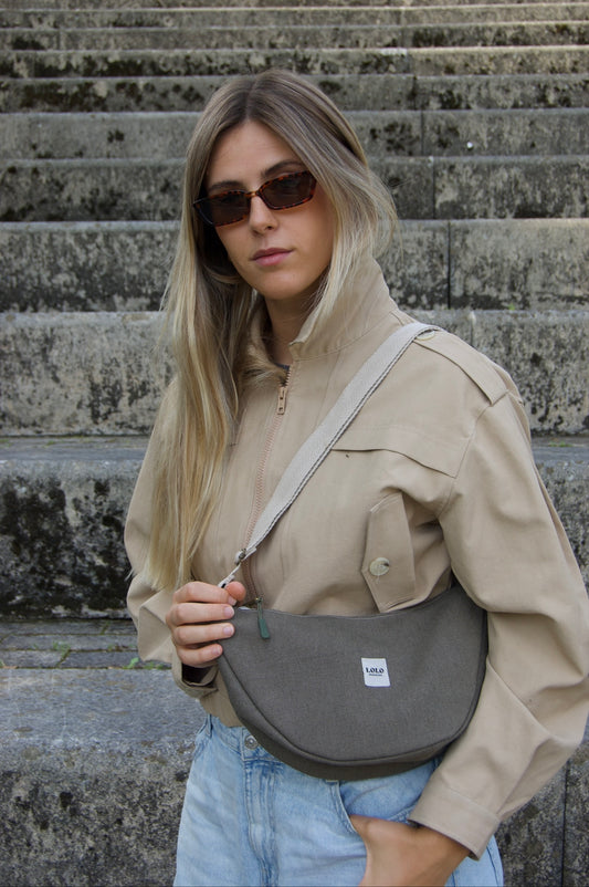 Bolso moon verde jaspeado