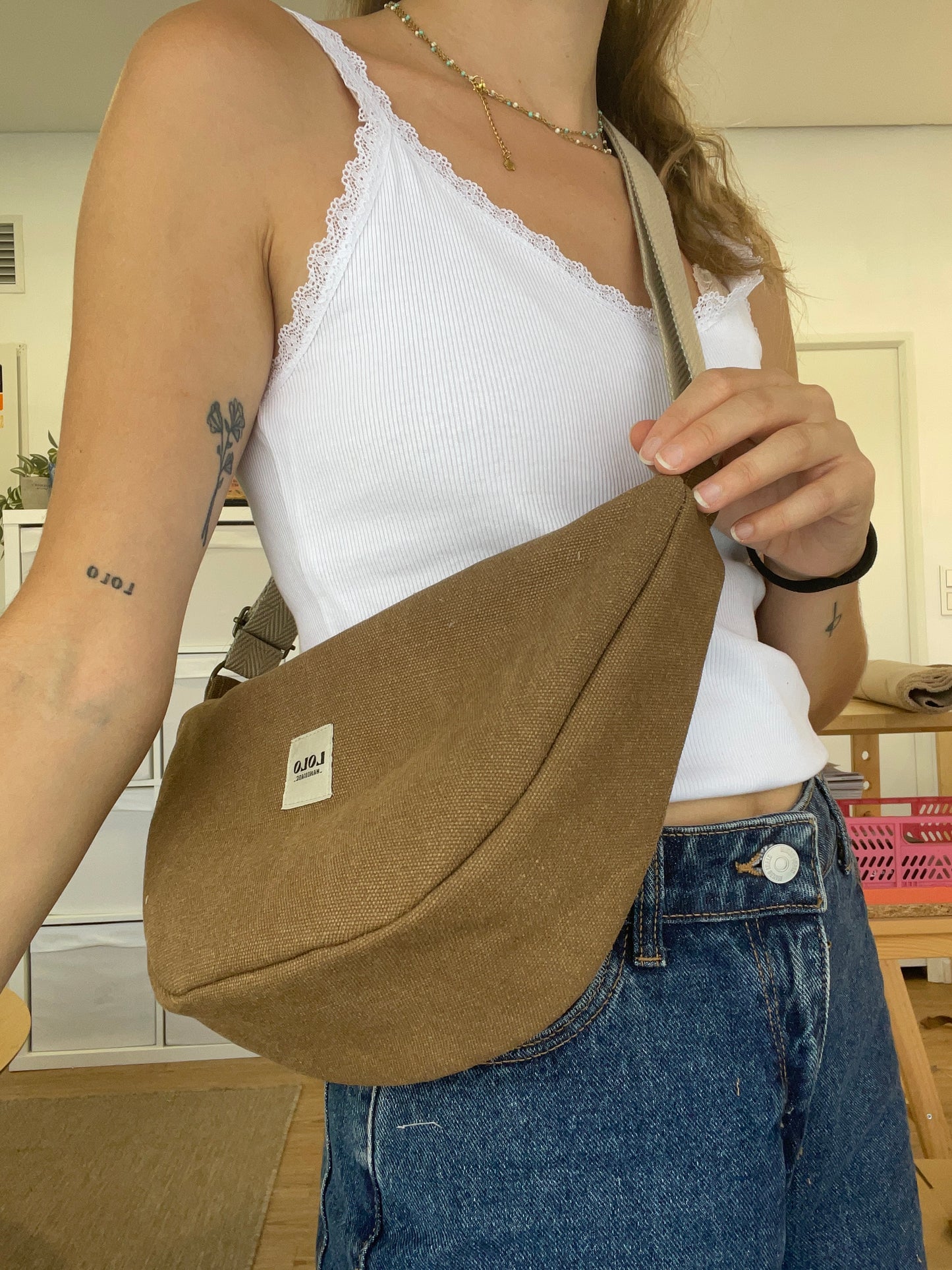 Bolso moon marrón vintage