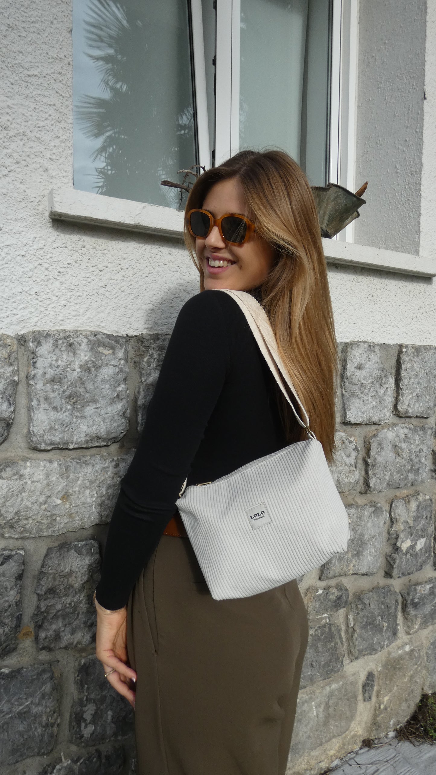 Bolso beige pana