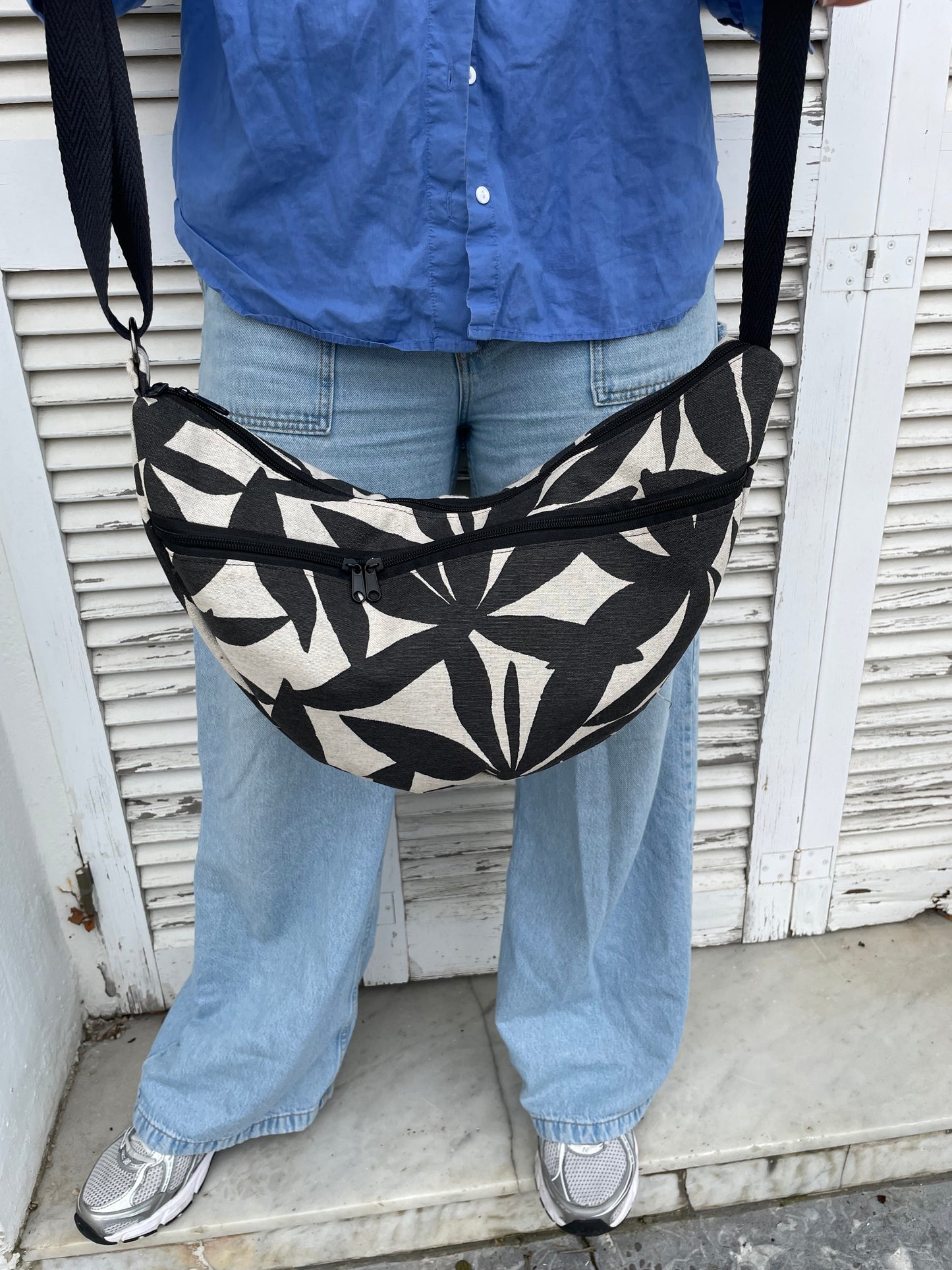 Bolso moon XL hojas bicolor